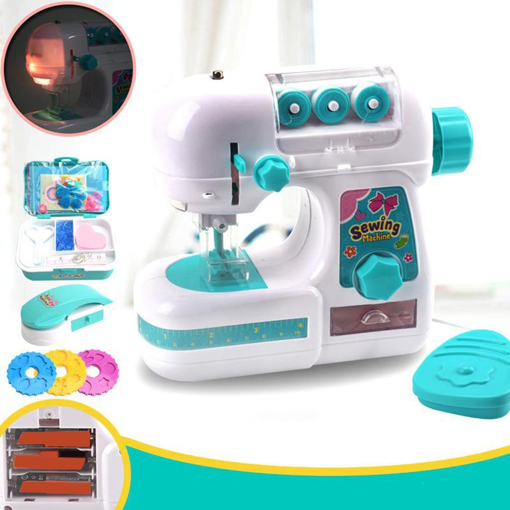 Mini , eléctrica, juguetes de desarrollo para , niñas, , juego de simución,  proyectos de costura DIY - Sunnimix maquina de coser electrica